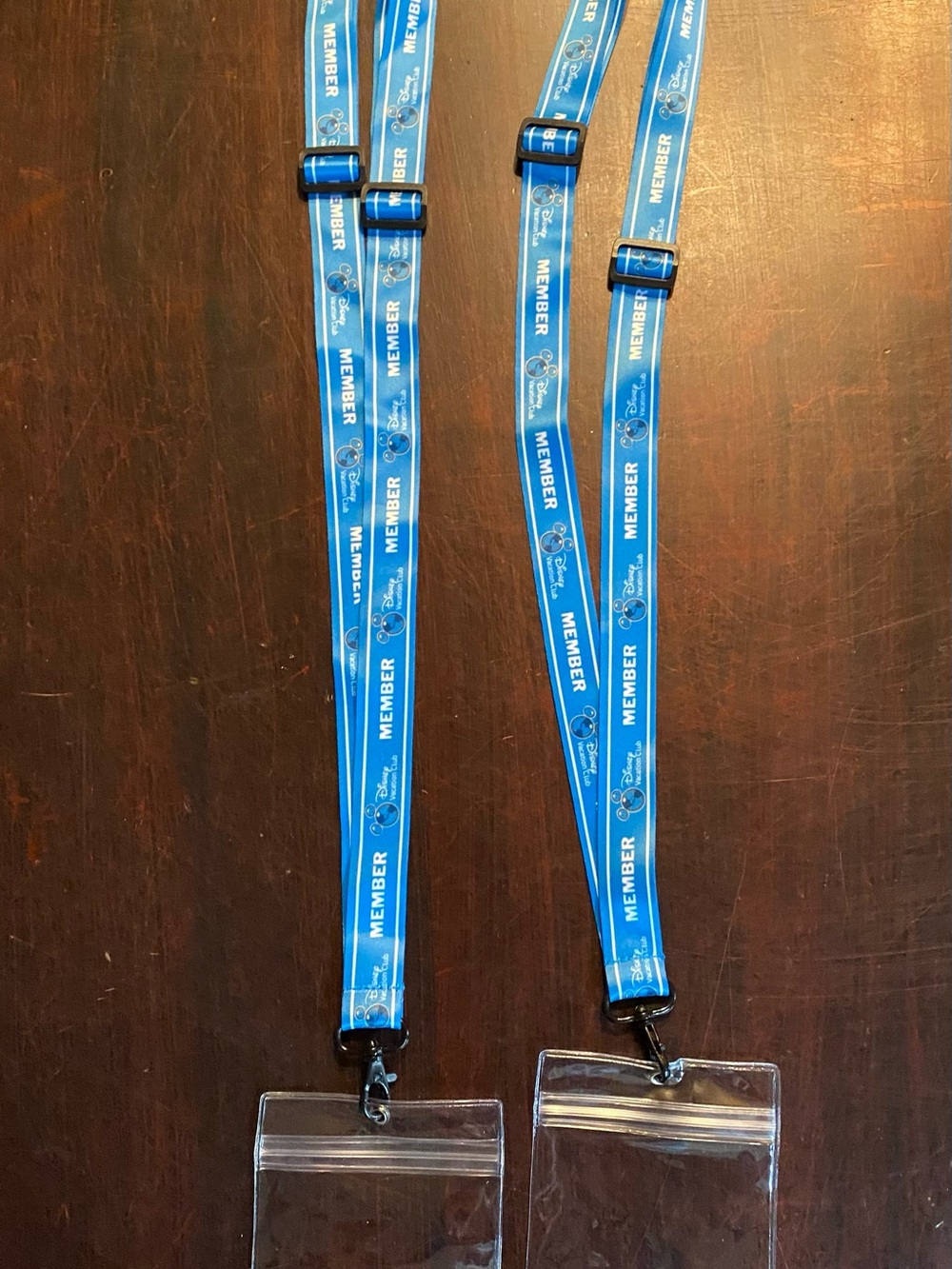 Lot of 2 Walt Disney Vacation Club Lanyards ID Holders